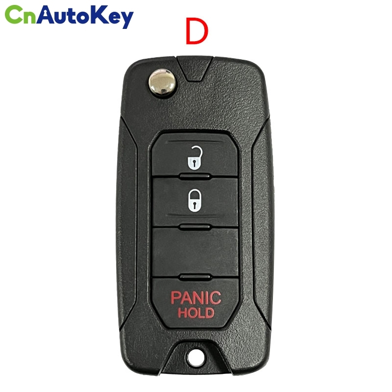 CS086005  For Jeep Renegade 2015/6/7/8 Flip Remote Car Key Shell Case With Uncut SIP22 Blade Replacement With Logo