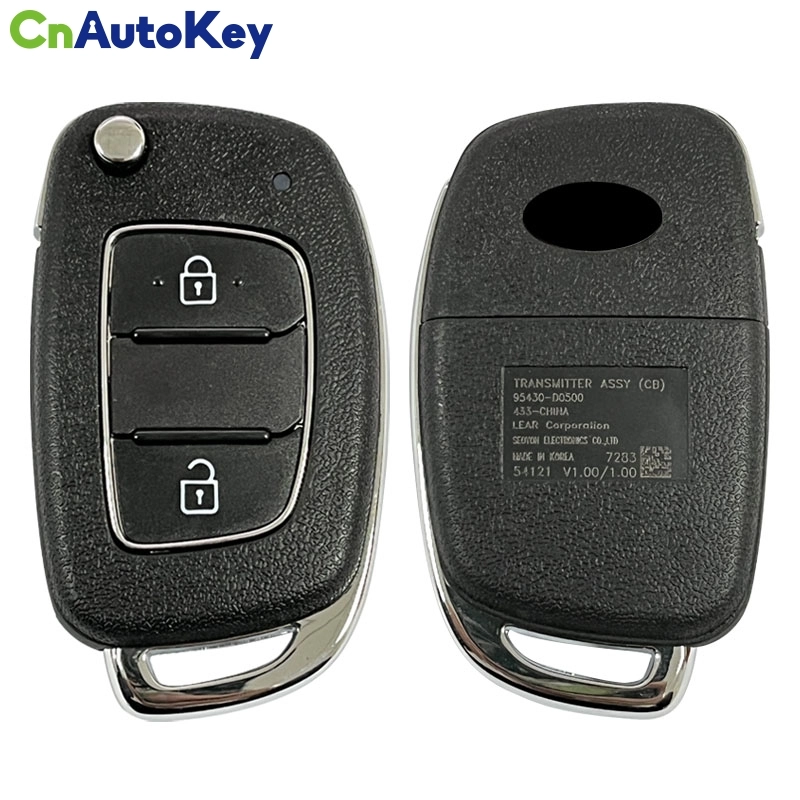 CN020235 For HYUNDAI Verna 2017 2018 Genuine Parts 95430-D0500 2 Buttons Remote Key 433Mhz NO CHIP