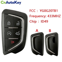 CN030009 FCC ID: YG0G20TB1 For Cadillac CT4 CT5 2020 2021 Key Fob 5 Button 433MHz ID49 Chip
