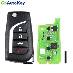Xhorse XKTO10EN Wire Remote Key for Toyota Flip 4 Buttons 5pcs/Lot