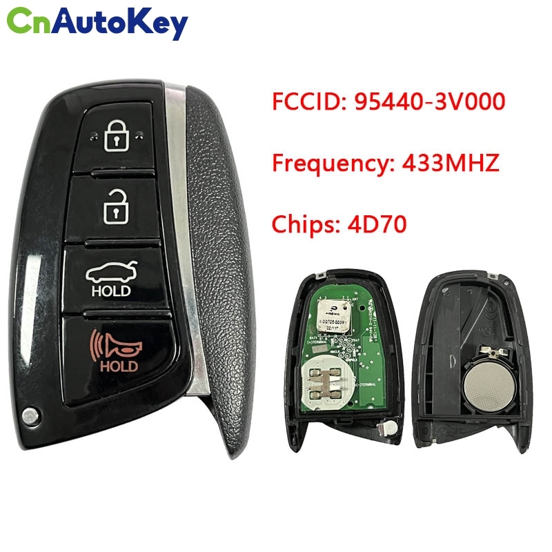 CN020277  Original smart key for HYUNDAI (Hyundai) 3 buttons, with chip 4D70, 433MHz  fcc 95440-3V000