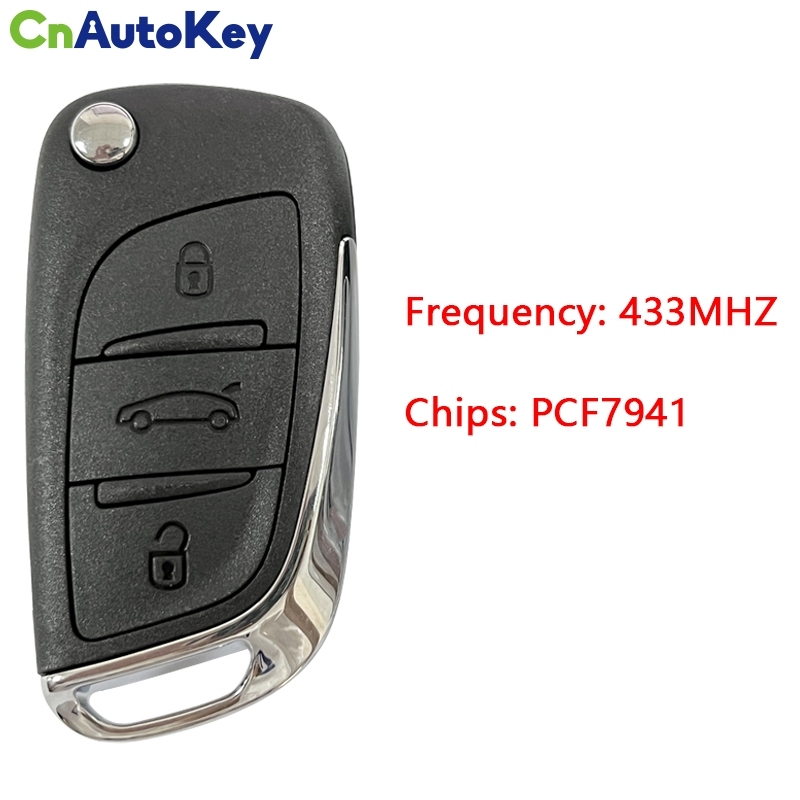 CN016018 Original Citroen C4L 3 Button  Remote Key 433MHZ PCF7941 Part No160 936 5580