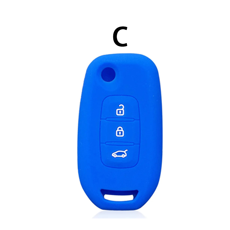 CS010077  Silicone Key Cover for Renault Logan 2 Stepway Sandero Clio 5 Arkana Captur Kadjar 2019 2020 2021 Remote Flip Folding Key Case