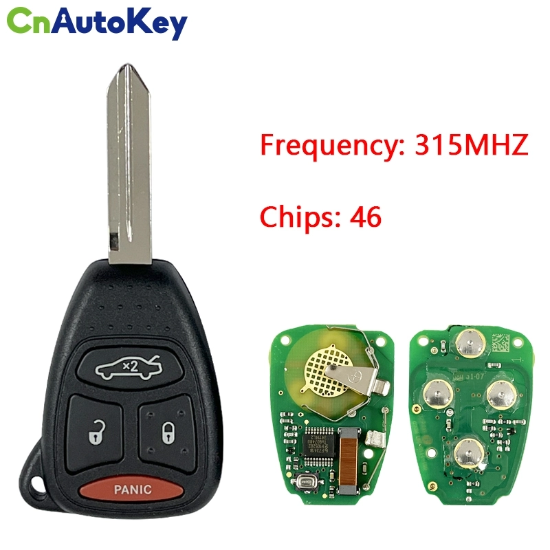 CN087050  2004-2009 Jeep Dodge Chrysler / 4-Button Remote Head Key / PN: 05183349AA / KOBDT04A