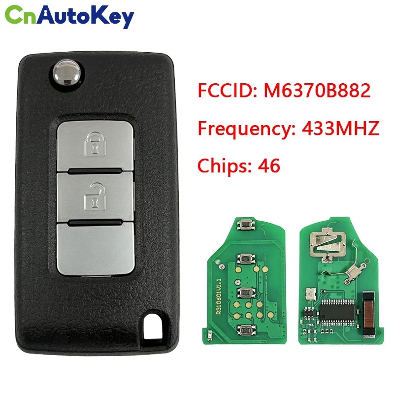CN011037  Mitsubishi Pajero 2015-2021 Flip Remote 2 Buttons 433MHz M6370B882