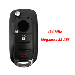 CN017027 Flip Key for Fiat Egea tipo 500 500X 3Buttons 434MHz Megamos 88 AES VIRGIN Blade SIP22 Model: I6FA