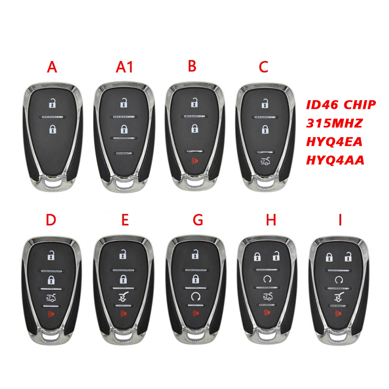 CN014107  Car Remote Control Key For Chevrolet Camaro Equinox Cruze Malibu Spark HYQ4EA HYQ4AA ID46 PCF7952 315MHZ