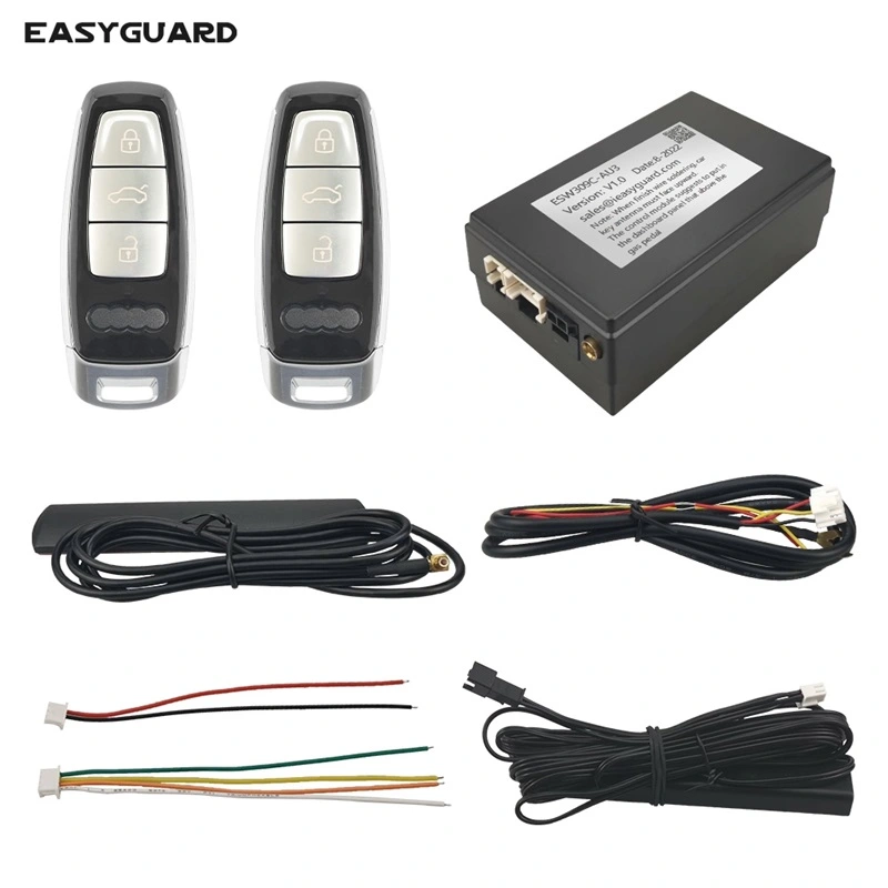 CN127 EasyGuard Universal Smart Key PKE Kit Fit For Audi with Factory Push Start Button DC12V Valet Mode Manual Lock Unlock Setting ESW309C-AU3