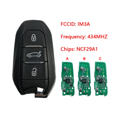 CN009042 2020 Peugeot 5008, 508   Smart Key, 3Buttons, IM3A HITAG AES NCF29A1, 434MHz Keyless Go
