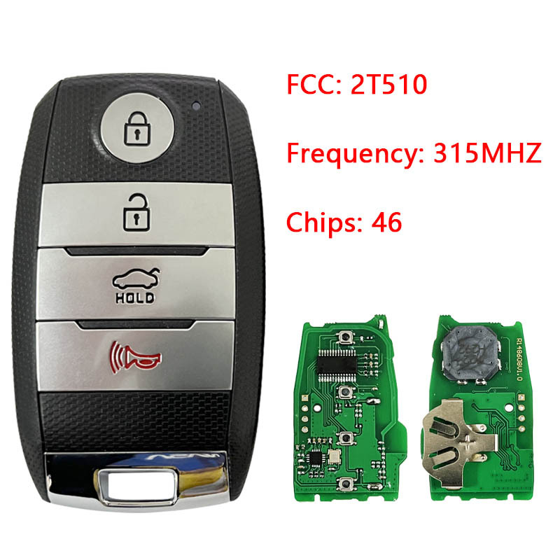 CN051178   Suitable for KIA smart remote control key fcc：2T510  ID: 9F273970 315MHZ 46 chip