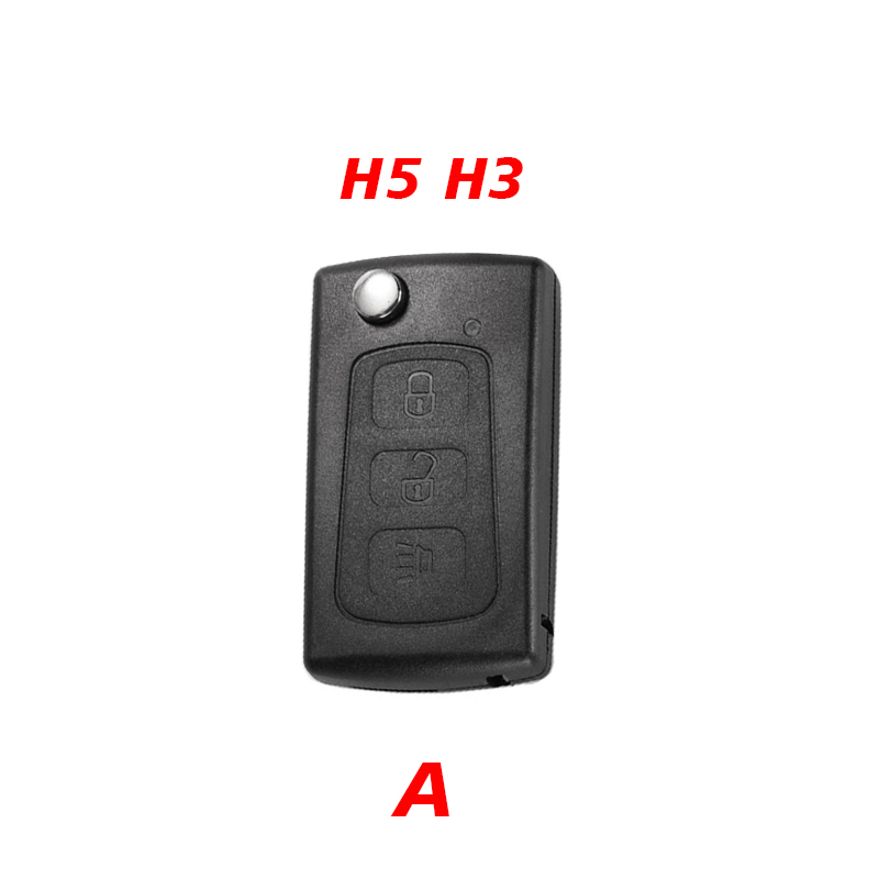 CS075004 3 Buttons Flip Folding Remote Key Case Shell For Great Wall Hover Haval H3 H5 Keyless Entry Fob Key Cover Replacement