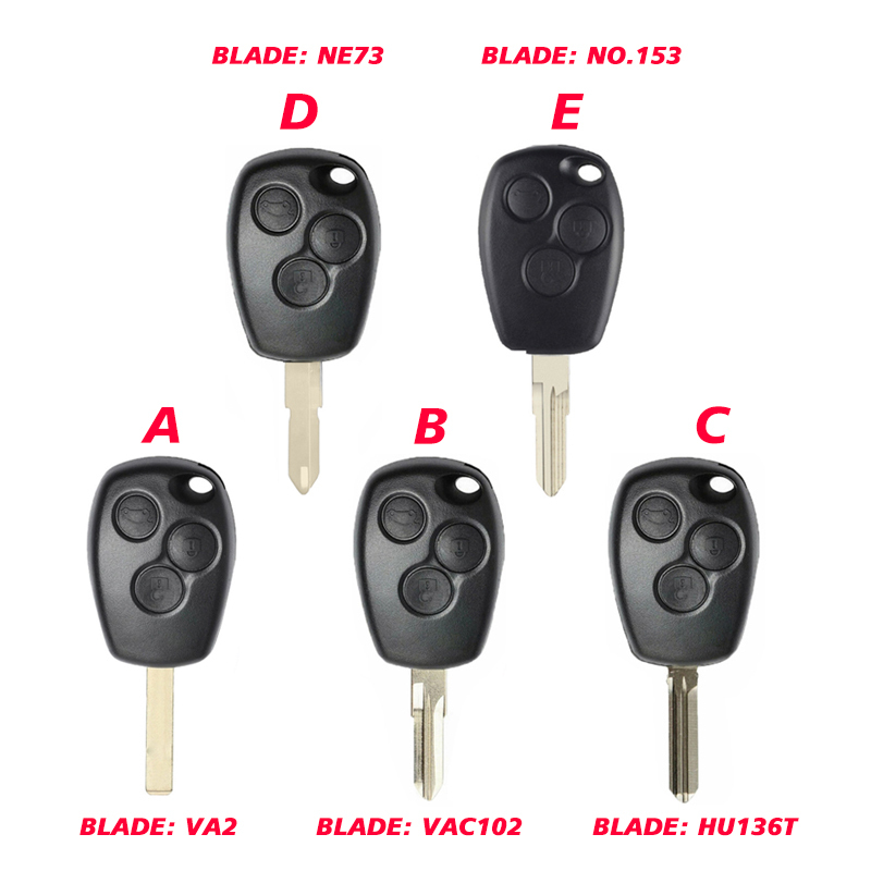 CS010079 3 Button Remote Car Key for Renault blade Silca code VA2