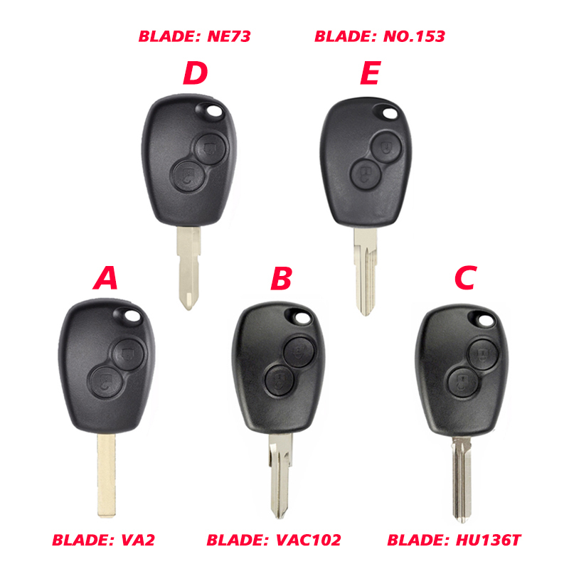 CS010078 2 Button Remote Car Key for Renault blade Silca code VA2