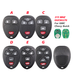 CN014109 315Mhz OUC60270 5/6 Buttons Remote Control Keyless Entry Car Key Fob for Buick Chevrolet Cadillac GMC Saturn