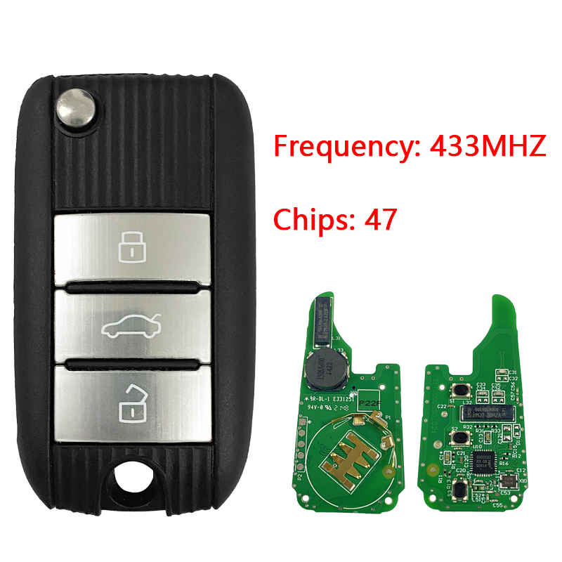 CN097014  Suitable for MG OEM smart remote control key 433MHZ 47 chip