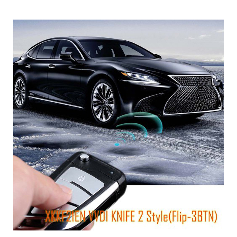 XHORSE XKKF21EN Wire Remote Key Knife 2 Flip 3 Buttons English 5pcs/lot