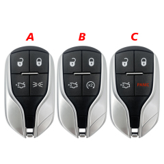 CS089001 With Logo 4 Buttons Remote Smart Luxury Car Key Shell For Maserati President Ghibli Quattroporte Levant Card Replacement