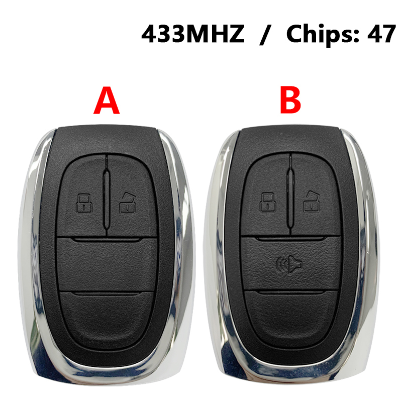 CN014111   Suitable for Chevrolet OEM smart remote control key 2/3 Buttons 433MHZ 47 chip