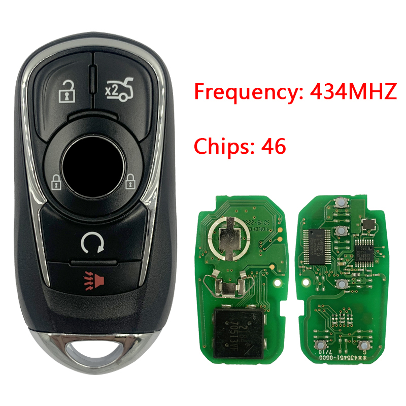 CN013025 Buick 5 Button Smart Proximity Key Fcc HYQ4EA Pn 13508414  434MHZ ID46