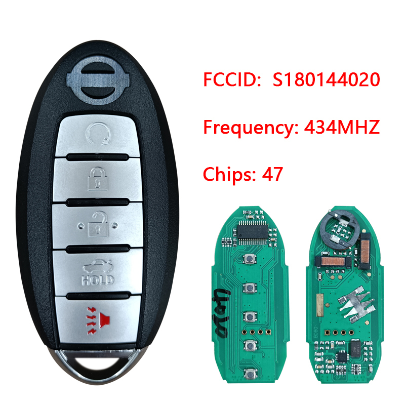 CN027064 5 Buttons 434MHz PCF7953X Chip Smart Remote Car Key For Nissan Altima Maxima 2013 2014 2015 S180144020 KR5S180144014