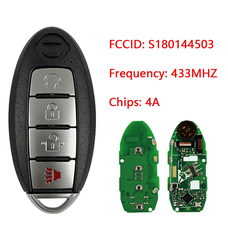 CN027078 Nissan Kicks 2018+ Smart Key, 4Buttons, KR5TXN3 S180144503 HITAG AES NCF29A1M, 433MHz 285E3-5RA6A Keyless Go