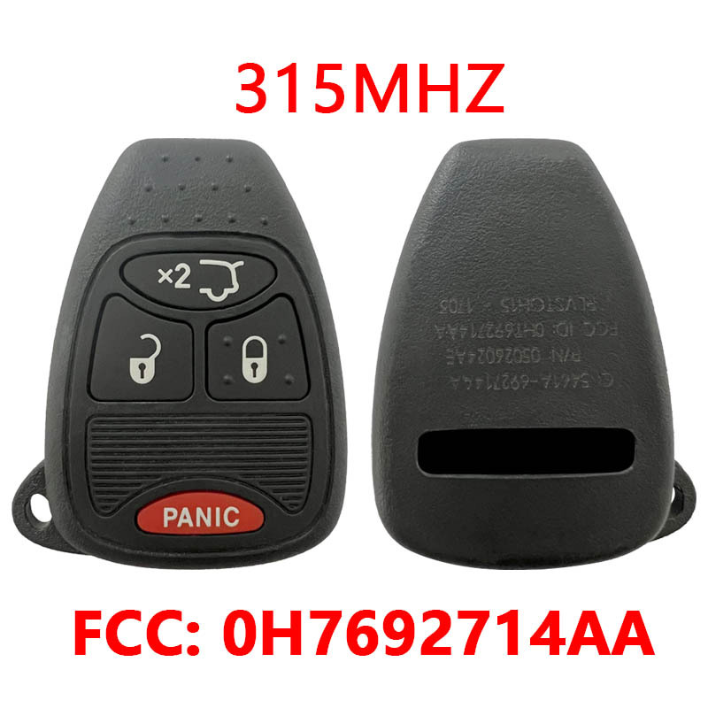 CN087057 EM For Dodge 3+1 Buttons 315MHZ  FCC: 0H7692714AA