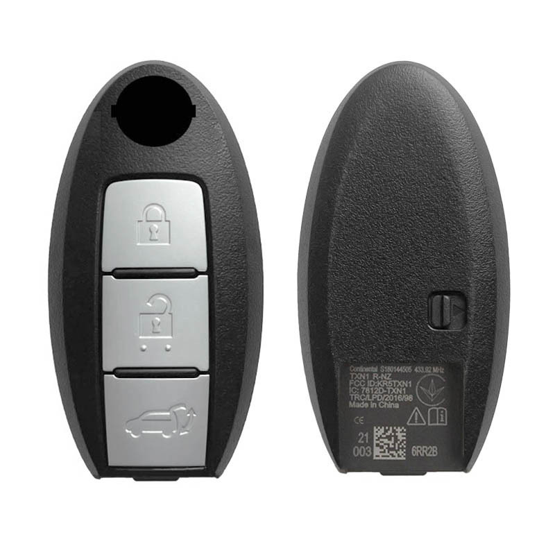 CN027111  Nissan Qashqai 2021 Smart Key Remote 3 Buttons 433 MHz 4A Chip FCC ID: KR5TXN1 P/N: 285E3-6RR2B