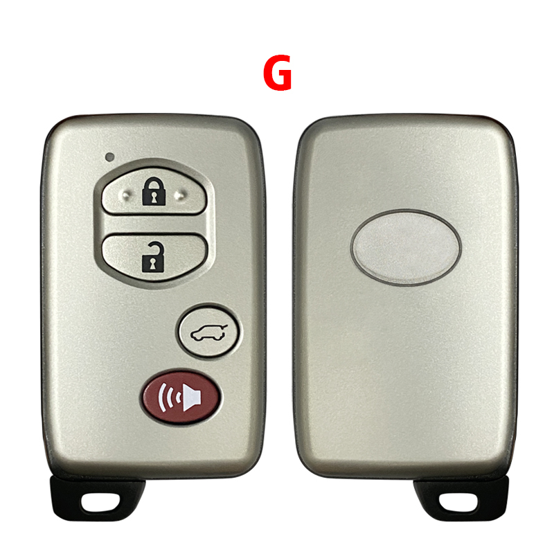 CS007144 Replacement New Smart Remote Key Shell 2/3/4 Button for Toyota 4 Runner Avalon Land Cruiser Prius Highlander Venza Prius V