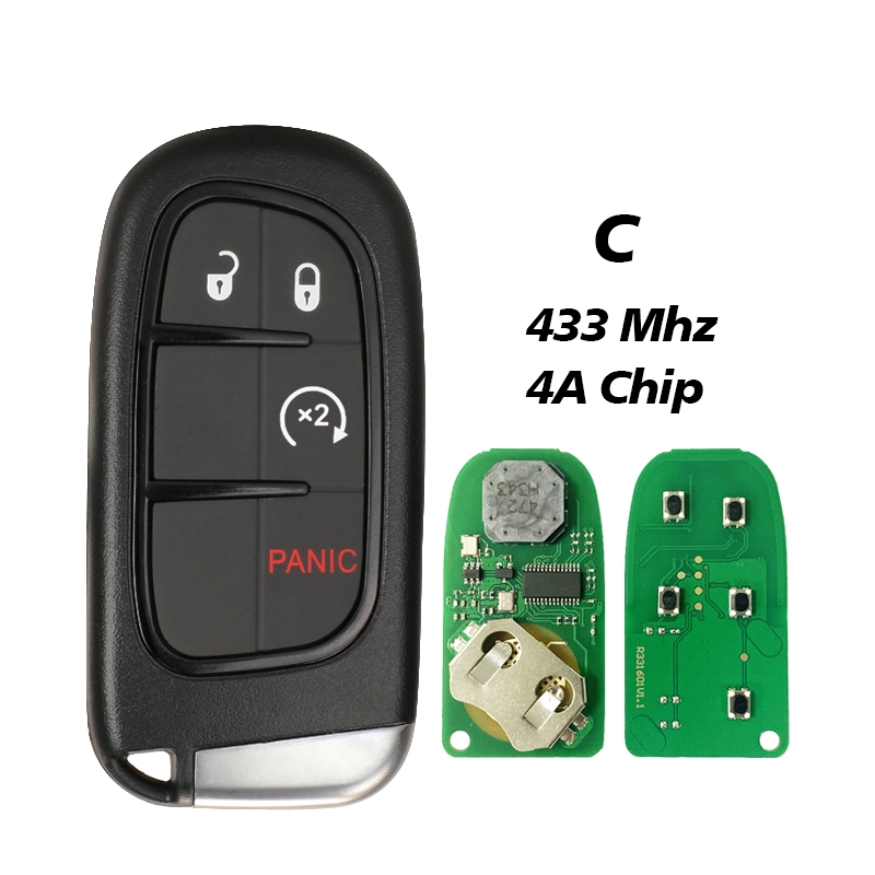 CN086046  Remote Keyless-Go Smart Car Key 433Mhz Hitag-AES 4A Chip For Jeep Cherokee DODGE RAM Durango Chrysler GQ4-54T 2/3/4/5B