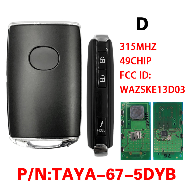 CN026060  2020-2021 Mazda CX-5 Smart Key / PN: TAYA-67-5DYB / WAZSKE13D03 315MHZ  49CHIP