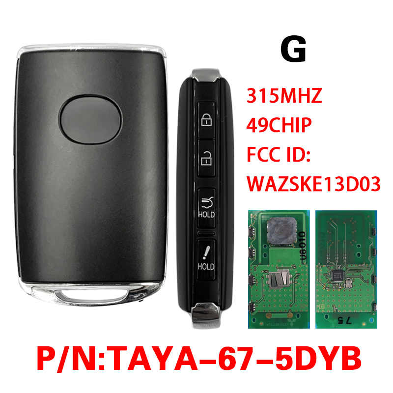 CN026060  2020-2021 Mazda CX-5 Smart Key / PN: TAYA-67-5DYB / WAZSKE13D03 315MHZ  49CHIP