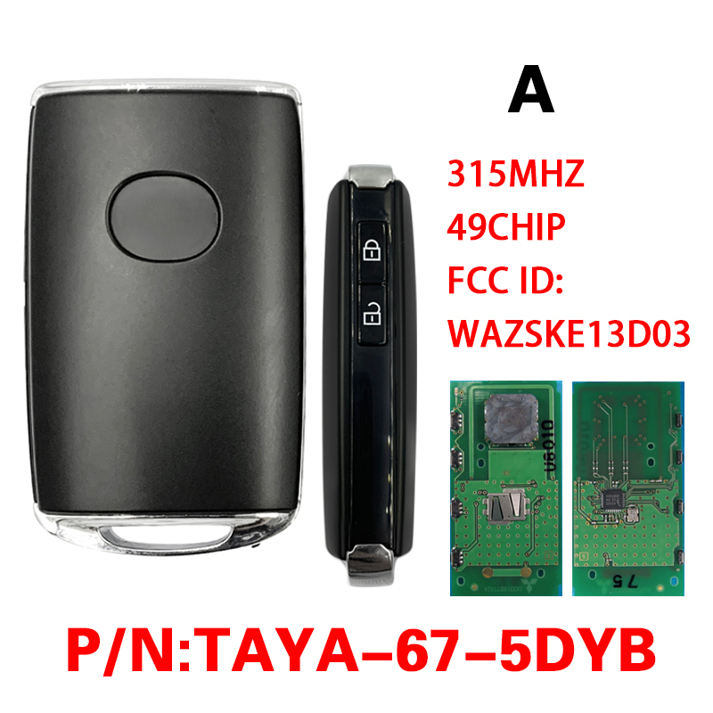 CN026060  2020-2021 Mazda CX-5 Smart Key / PN: TAYA-67-5DYB / WAZSKE13D03 315MHZ  49CHIP