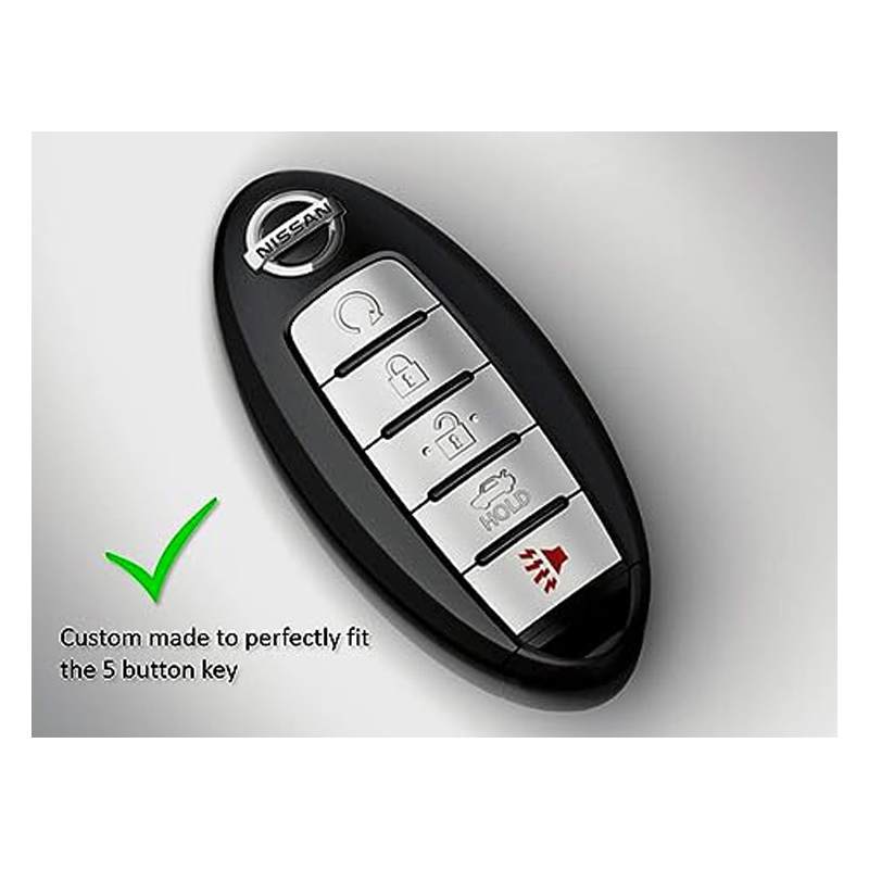 SCC013010  Autobase Silicone Key Fob Cover for Nissan Rogue Murano Armada Maxima Altima Sedan Pathfinder Infiniti JX35 Q50 Q60 QX56 QX60 QX80 | Car Accessory | Key Protection Case 2 Pcs (Black)