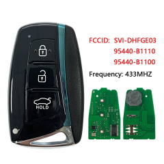 CN020236  Hyundai Genesis 2014-2017 Smart Key Remote 3 buttons 433 MHz HITAG 3 chip Fcc id: SVI-DHFGE03 95440-B1110 95440-B1100