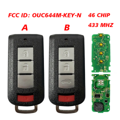 CN011036  2+1 / 3+1 button Mitsubishi Outlander FCCID: OUC644M-KEY-N 433MHZ /  46 chip