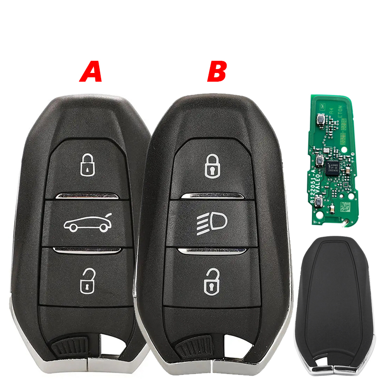 3 Buttons 433Mhz VA2 HU83 4A Chip Remote car Key Fob For Peugeot- 208 308  508 3008 5008 Citroen C4 C4L - China Car Key for, Remote Key