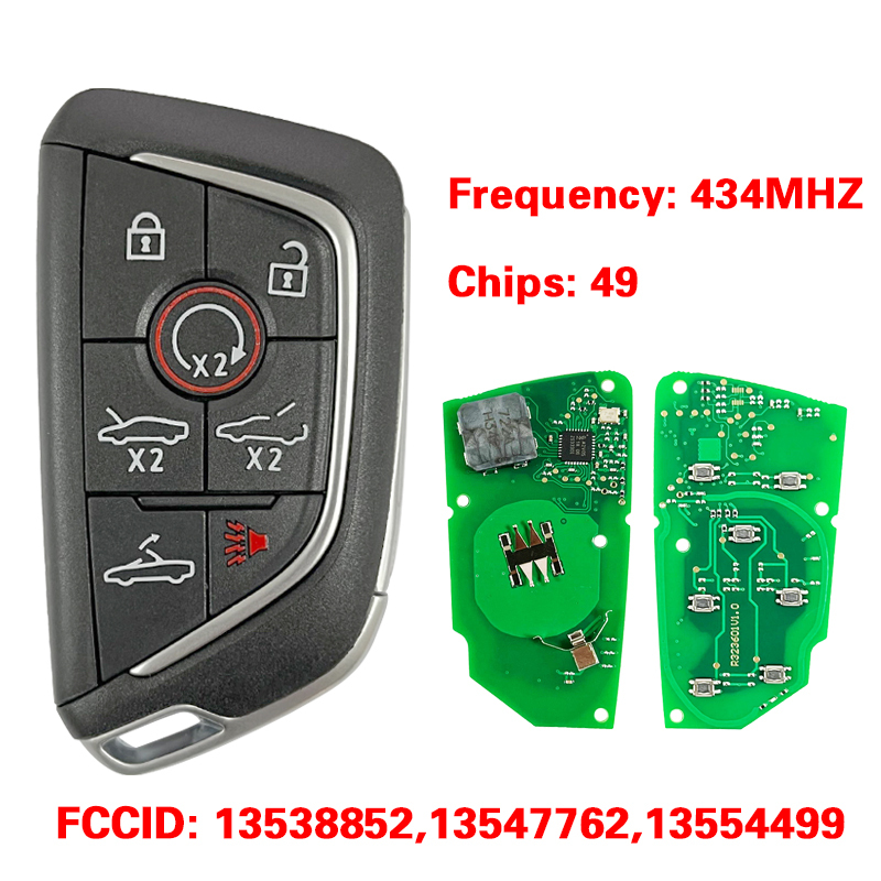 CN014114 2020 Chevrolet Corvette C8 / 7-Button Smart Key / PN: 13538852 13547762, 13554499 YG0G20TB1