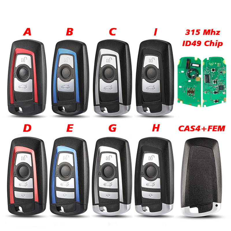 CN006111 3/4 button keycase suitable for BMW 315MHZ CAS4 F 3 5 7 series E90 E92 E93 X5 F10 F20 F30 F40