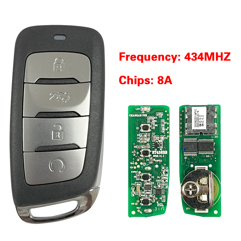 CN035017   Suitable for CHANA smart remote control key 4 buttons 434MHZ 8A chip