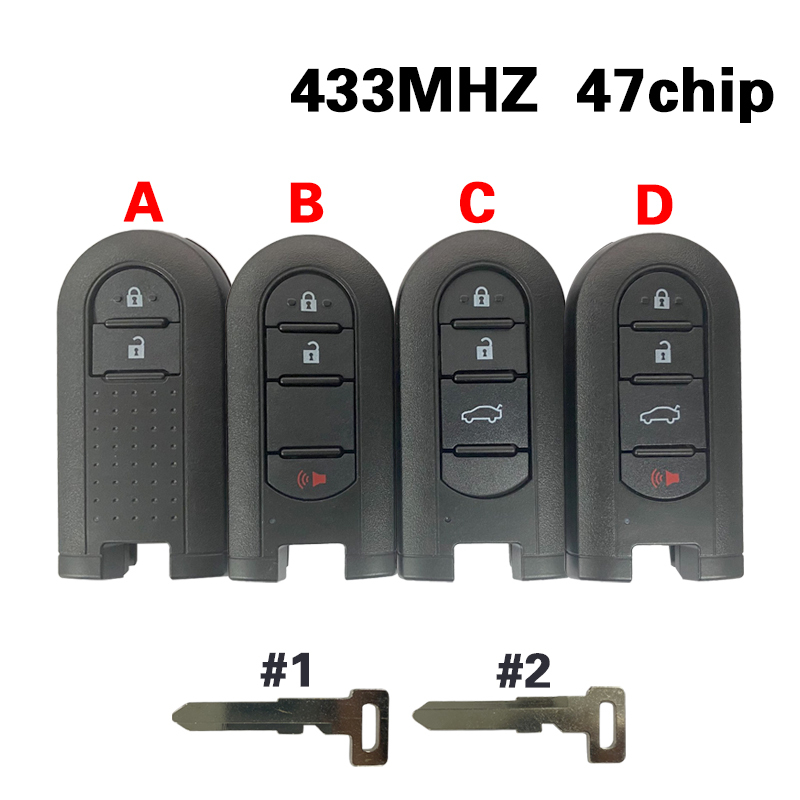 CN007312 Suitable for Toyota smart remote control key 433MHZ 47 chip