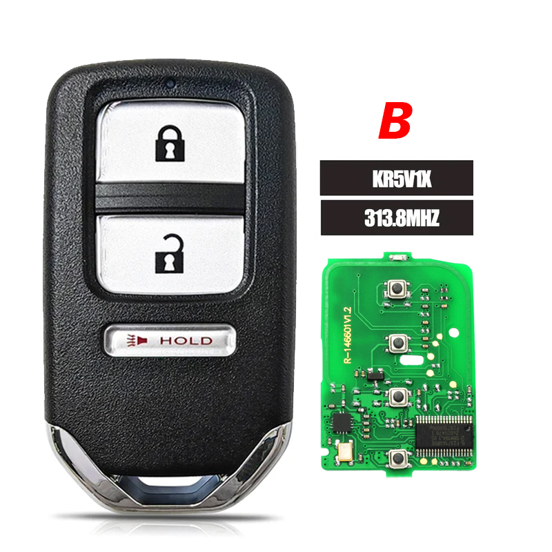 CN003159 2/3/4/5 Button for Honda Ohyssey Crosstour Fit HR-V City Crider Jazz Smart Remote Car Key Fob 313.8MHz ID47 Chip  FCCID: KR5V1X