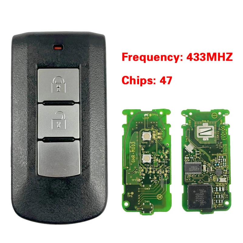 CN011011 For Mitsubishi L200, Montero 2015+  Pajero Sport year 2017 +Smart Key, 2Buttons, GHR-M004 HITAG3 NCF2952X Chip, 433MHz 8637B107 Keyless Go