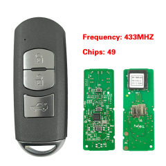 CN026016 3 Buttons Smart Car Key for MAZDA 2013-2019 CX-3 CX-5 Axela Atenza Model SKE13E-01 SKE13E-02 Control 433mhz