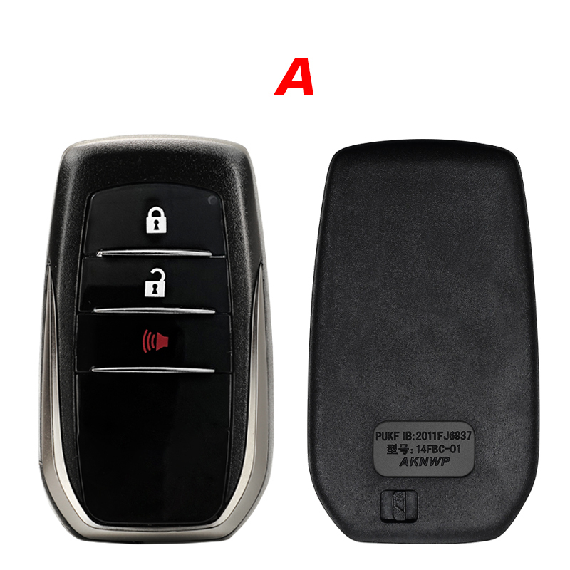 CS007095 Remote Key Fob Shell Case Housing For Toyota Fortuner Prado Camry Rav4 Highlander Crown Smart Keyless 234 Buttons