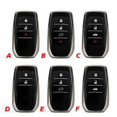 CS007095 Remote Key Fob Shell Case Housing For Toyota Fortuner Prado Camry Rav4 Highlander Crown Smart Keyless 234 Buttons