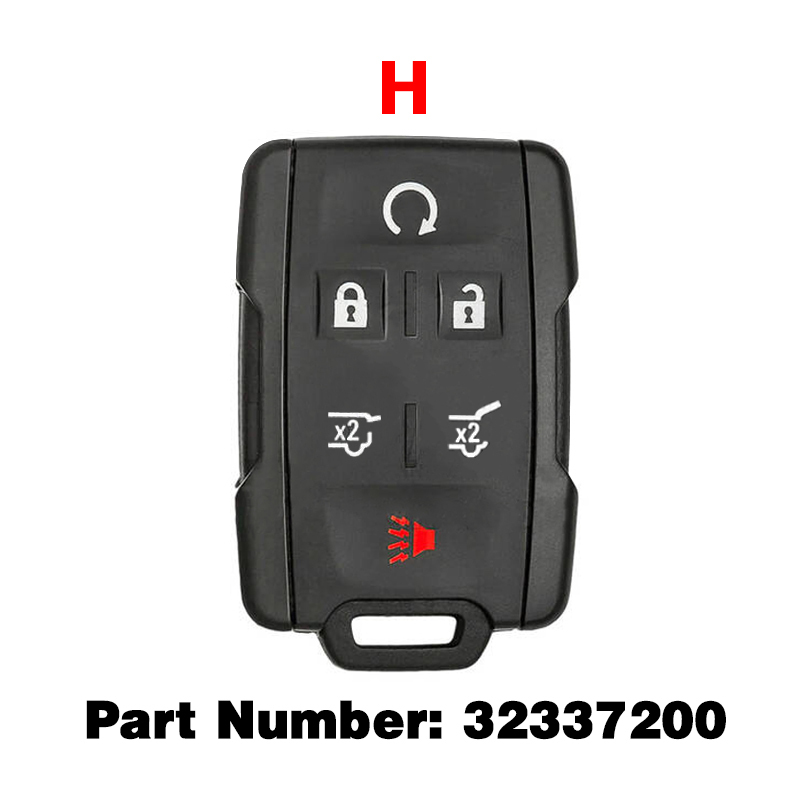 CN019029 2015 - 2023 Chevrolet GMC Keyless Entry 2/3/4/5/6B Remote Key 434MHZ FCC: 22881479/84209237/13577765/84209236/13580079/13580080/32337200