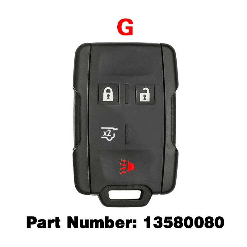 CN019029 2015 - 2023 Chevrolet GMC Keyless Entry 2/3/4/5/6B Remote Key 434MHZ FCC: 22881479/84209237/13577765/84209236/13580079/13580080/32337200