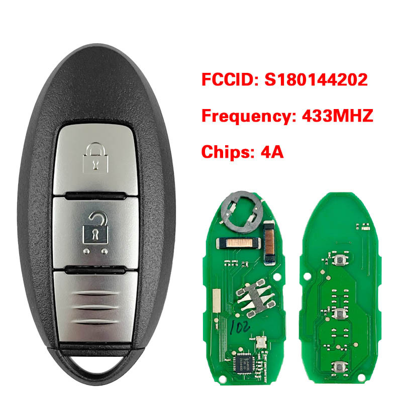 CN027053 auto Remote Key for Nissan Qashqai X-Trail 433MHZ AES Chip S180144202 S180144102