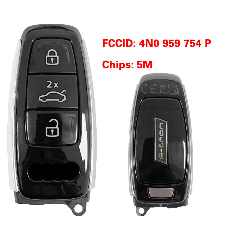 CN008138  MLB Original 3 Button Audi E-tron 5M Chip for Audi A8 2017-2021 Smart Key Remote Control FCC ID 4N0 959 754 P Keyless Go