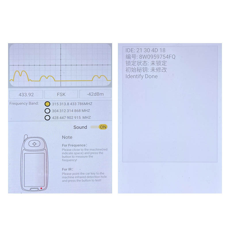 CN008161  MLB Suitable for Audi RS original remote control key 3 buttons 433Mhz 5M chip FCC: 8W0 959 754 FQ Keyless GO